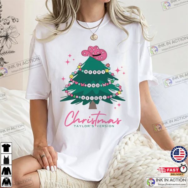 Merry And Bright Christmas Taylor Swift Version T-shirt