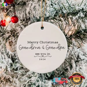Merry Christmas Grandma And Grandpa See You In 2024, New Grandparents Family Christmas Ornaments