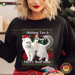 Merry Swiftmas Ugly christmas taylor swift T Shirt 3