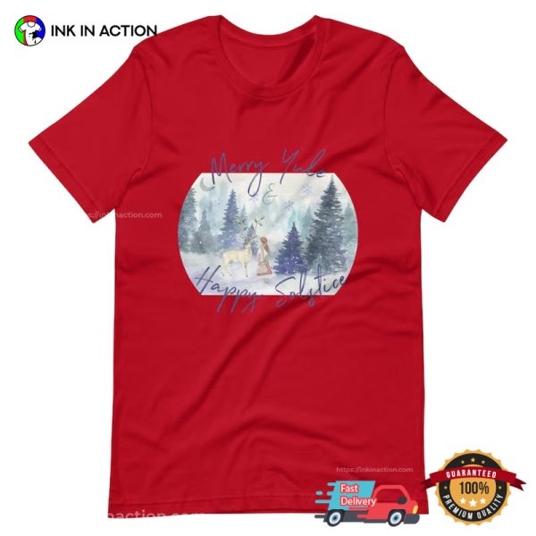 Merry Yule & Happy Solstice Winter Festival Comfort Colors Tee