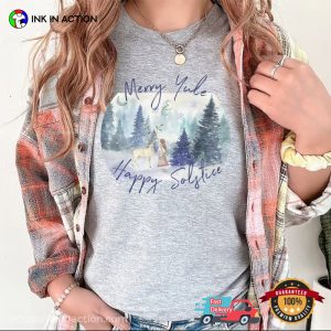 Merry Yule & Happy Solstice Winter Festival Comfort Colors Tee