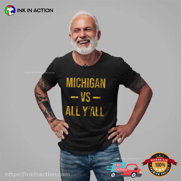 Michigan Vs All Y’All Vintage Sports Shirt
