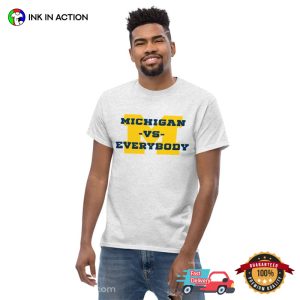 Michigan Vs Everybody T Shirt, Wolverines Football Fan Gear