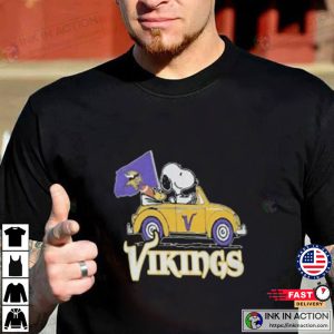 Minnesota Vikings Snoopy Cartoon Sports T Shirt