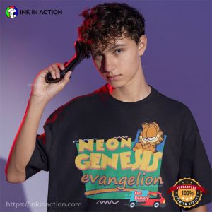 Neon Genesis Evangelion Garfield Vintage T Shirt 1