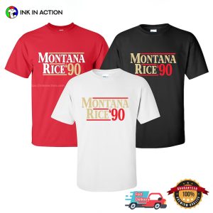 New Montana Rice 90 49er super bowl T Shirt 5