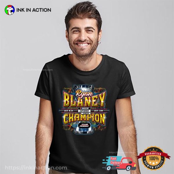 Official Ryan Blaney NASCAR Cup Series Champion T-shirt