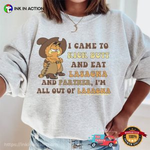 Out Of Lasagna Garfield Cowboy Tee 2