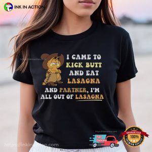 Out Of Lasagna Garfield Cowboy Tee 3