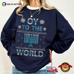 Oy To The World Hanukkah Celebration Unisex Shirt