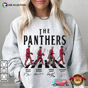 Panthers Walking abbey road crossing Signatures Ice Hockey Shirt 4