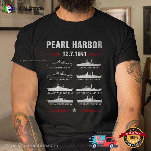 Pearl Harbor Battleship Memorial Day T-shirt