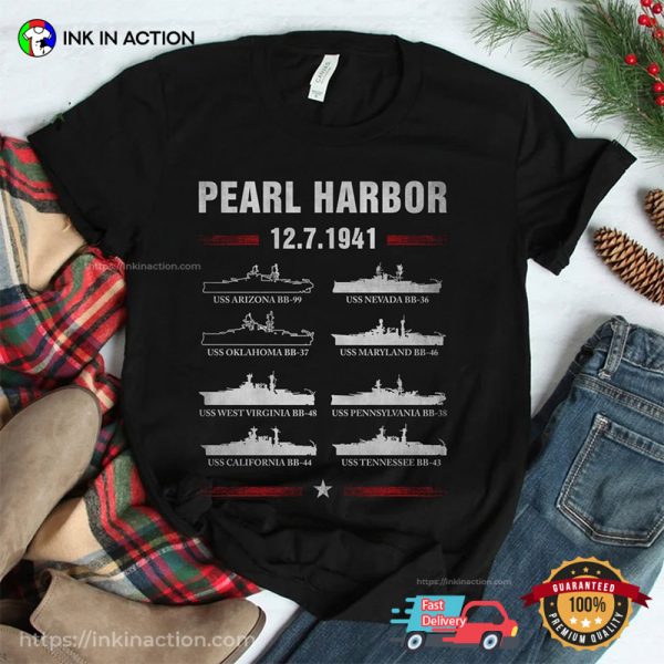 Pearl Harbor Battleship Memorial Day T-shirt