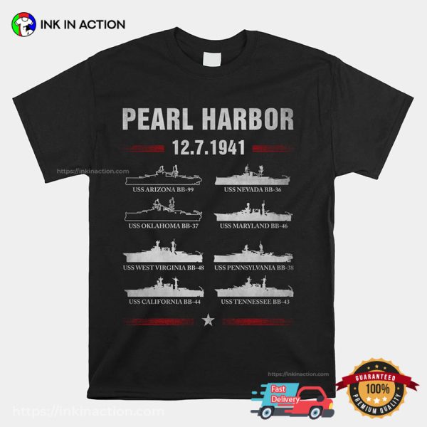 Pearl Harbor Battleship Memorial Day T-shirt