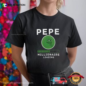 Pepe Millionaire Loading Crypto Meme Classic T Shirt 1