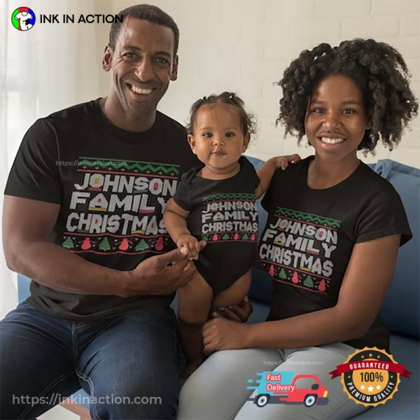 Personalized Family Name African Christmas Family T-shirt