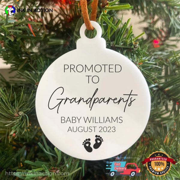 Promoted To Grandparents Personalized Christmas Ornaments