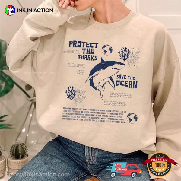 Protect The Sharks, Save The Ocean Comfort Colors Tee