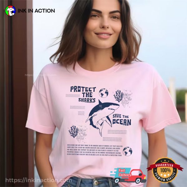 Protect The Sharks, Save The Ocean Comfort Colors Tee