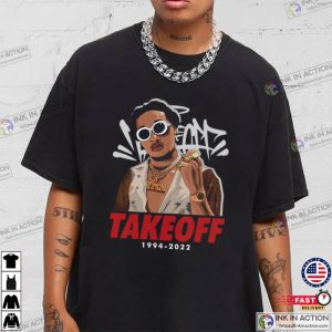 RIP TAKEOFF Rest In Peace Dates T Shirt 3