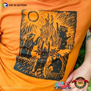 Raccoon Bonfire T-shirt, Funny Animal Lover Gift