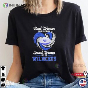 Real Women Love Football Smart Women Love The Wildcats T Shirt 1