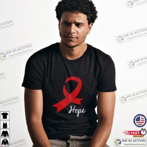 Red Ribbon Hope For Aids People T-shirt