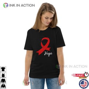 Red Ribbon Hope For Aids People T Shirt