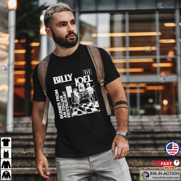 Retro Billy Joel Show Restaurant Music Tee