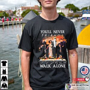 Rip Matthew Perry Friends You’ll Never Walk Alone Signatures Shirt