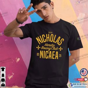 Saint Nicholas Heretic Boxing Club T Shirt, st nick day 1
