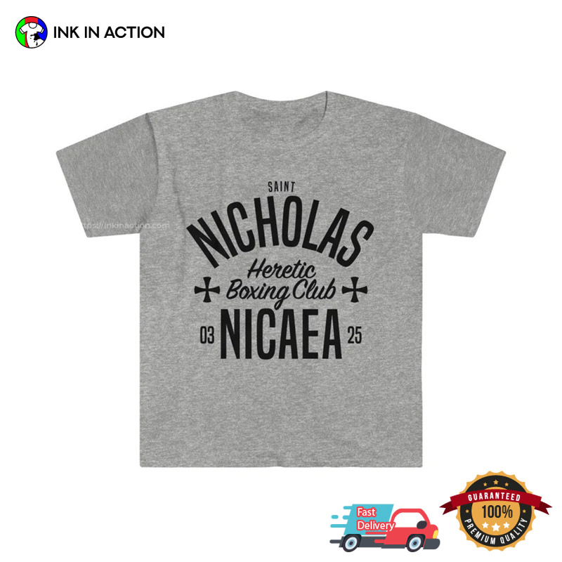Saint Nicholas Heretic Boxing Club T-shirt, St Nick Day