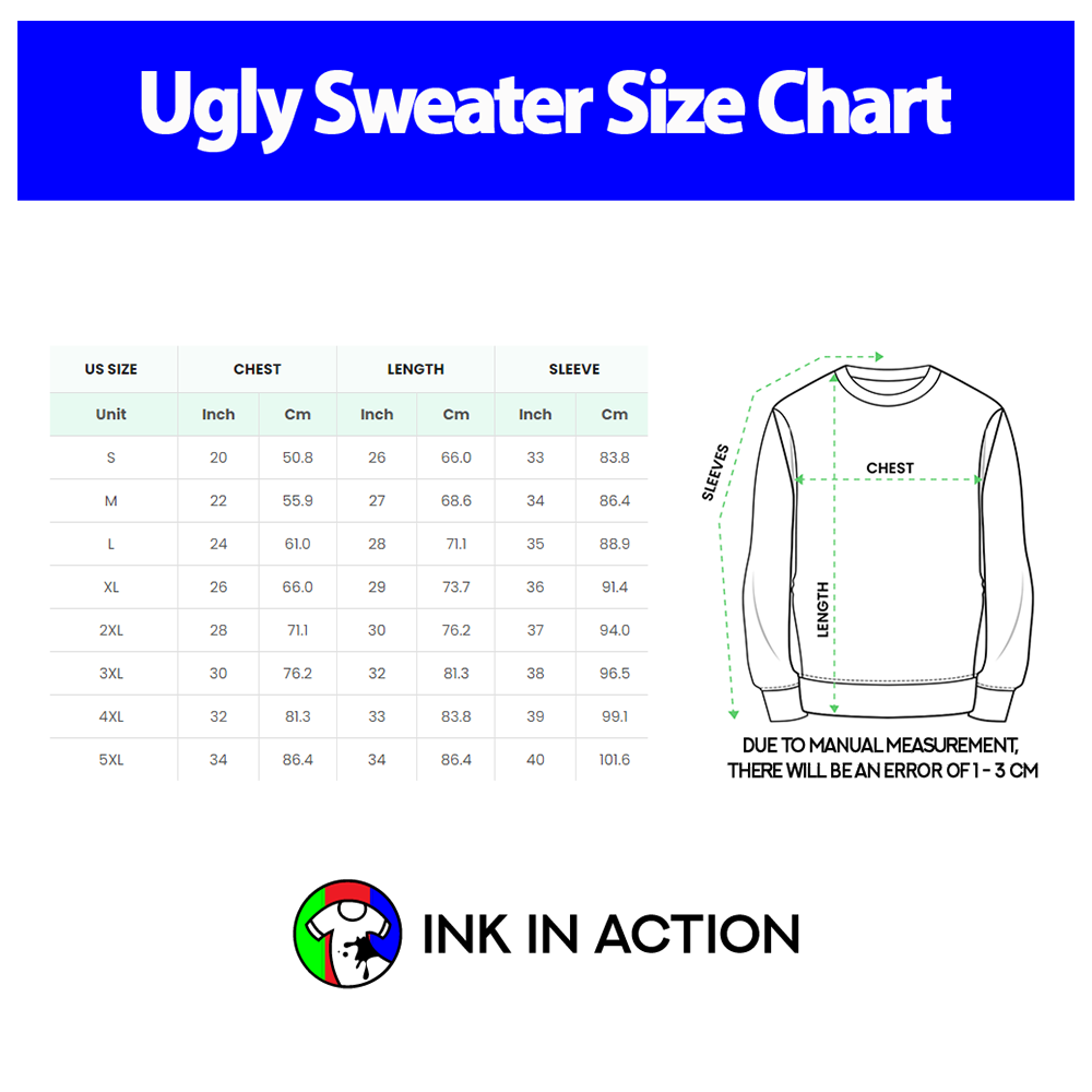 Size Chart Ugly Sweater Size Chart