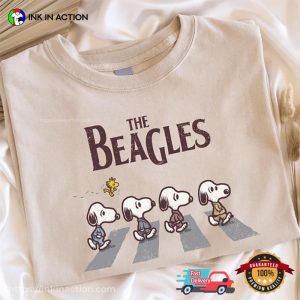Snoopy The Beagles Abbey Road Inspired Shirt 3