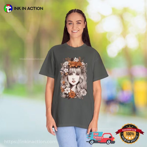Stevie Nicks Gypsy Girl Floral Art Fleetwood T-Shirt