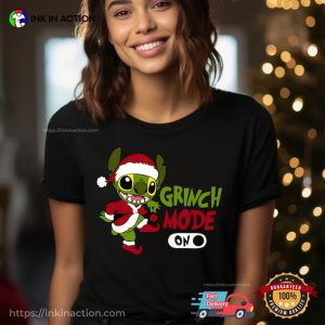 Stitch Grinch Mode On Christmas, stitch christmas Shirt 2