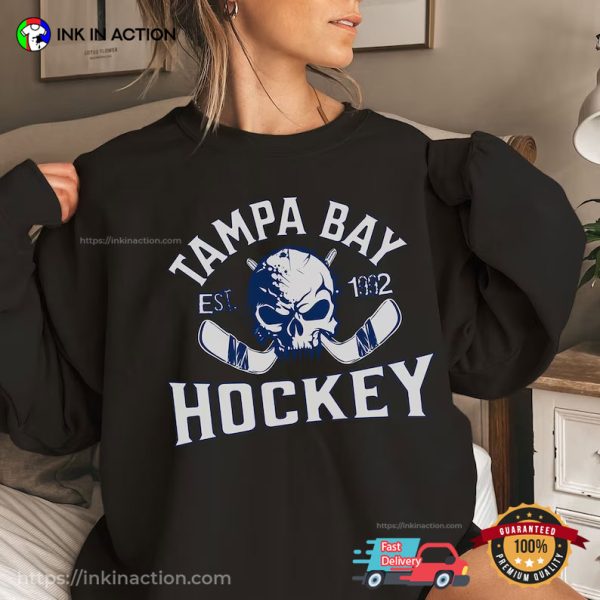 Tampa Bay Skull, Tampa Bay Hockey Shirt