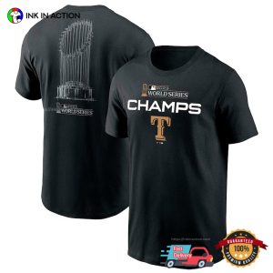 Texas Rangers 2023 World Series Champions Trophy T-shirt