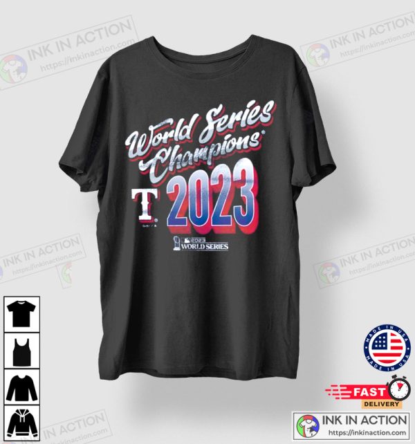 Texas Rangers Majestic Threads 2023 World Series Champions Shirt