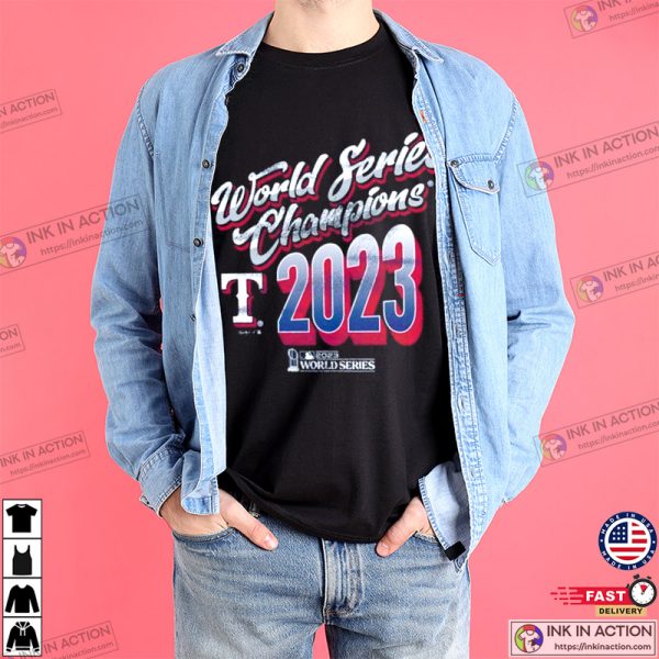 Texas Rangers Majestic Threads 2023 World Series Champions Shirt