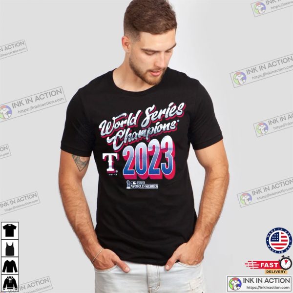 Texas Rangers Majestic Threads 2023 World Series Champions Shirt