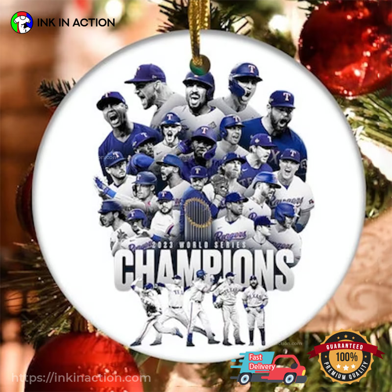 Texas Rangers Ornament, The Texas Rangers 2023 World Series Champions Christmas Ornament