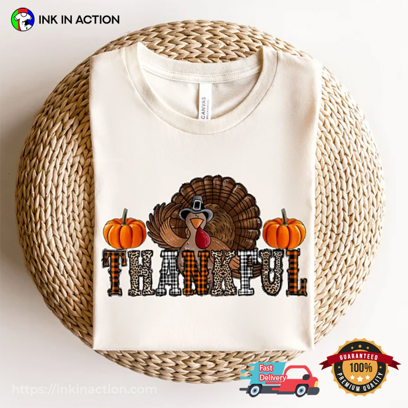 Thankful Thanksgiving Funny Turkey Day Shirts