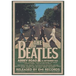 The Beatles Abbey Road 1969 Album Vintage Poster 2