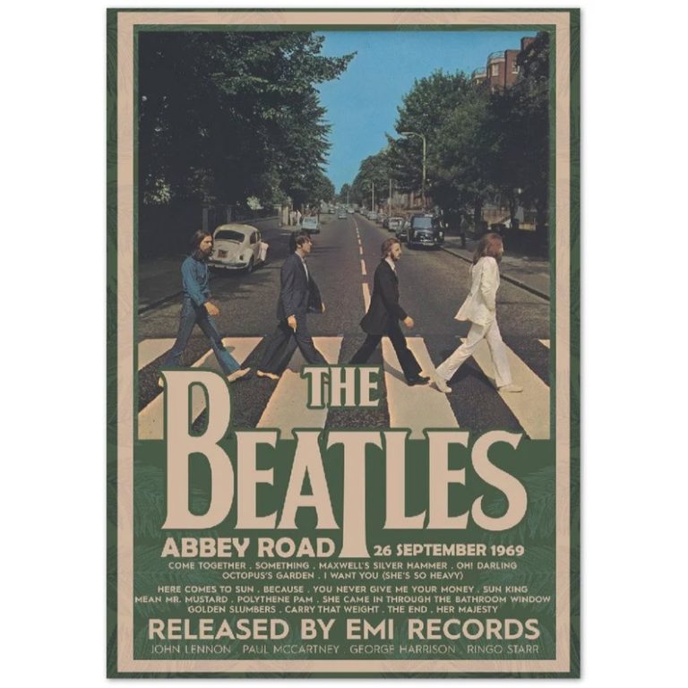 T-shirt Homme The Beatles Abbey Road & Logo - Coton Doux, Licence Officielle, Taille S-XXL