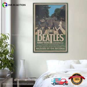 The Beatles Abbey Road 1969 Album Vintage Poster