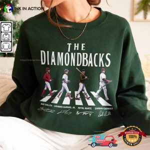 The Diamondbacks Walking Road Signatures Baseball Shirt
