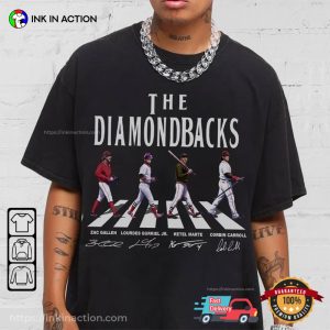 The Diamondbacks Walking Road Signatures Baseball Shirt 2