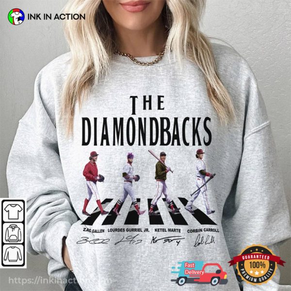 The Diamondbacks Walking Road Signatures Baseball Shirt
