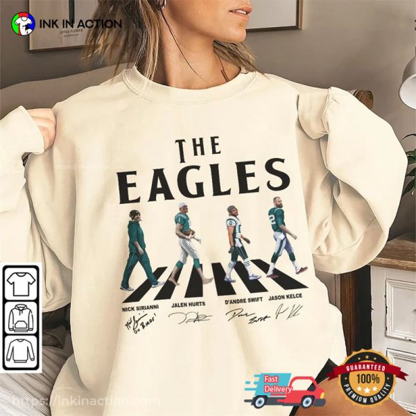 The Eagles Walking Abbey Road Signatures Football Shirt